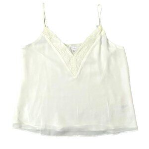Socialite V Neck Lace Camisole Womens size Medium Ivory Cami Adjustable Straps
